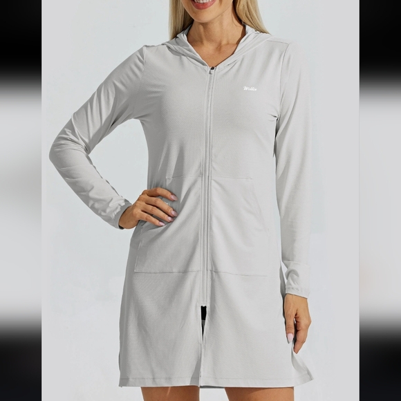 WILLIT Women's Long Hoodie Jacket UPF 50+Designed to keep you Dress Size S New - Picture 1 of 7